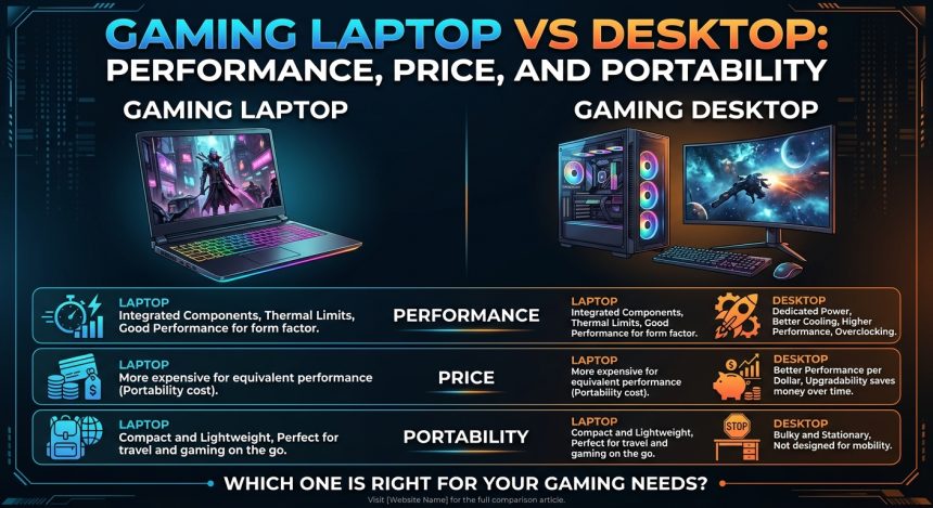 Gaming Laptop vs Desktop: Performance, Price, and Portability