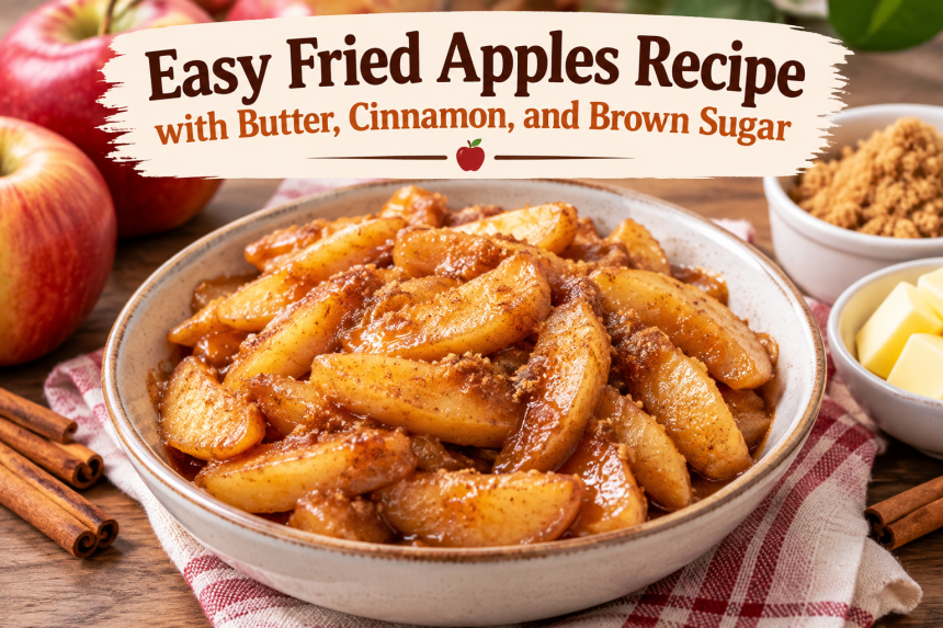 Easy Fried Apples Recipe with Butter, Cinnamon, and Brown Sugar